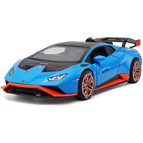OANMYJJO Toy Cars Lambo Huracan STO Model Cars,1/24 Race Car Toys Die Cast Metal Toy Cars,Pull Back Big Toy Cars with Light and Sound,Collectible Cars Diecast Model Cars,Toy Cars for Boys Age 4-7 Cover
