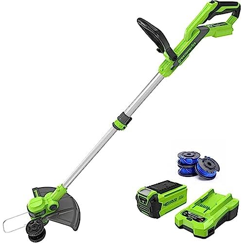 Greenworks Akku-Rasentrimmer 40V 33cm, 3 Stück Doppel-Fadenspule...