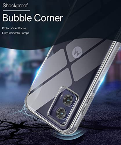 Image of WOW IMAGINE Crystal Clear Transparent Back Case Cover for Motorola Moto G73 5G | Full Device & Camera Protection Shockproof TPU Silicone Back Cover Case - Transparent