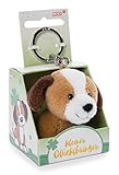 NICI 48136 Schlüsselanhänger Hund Kleiner Glücksbringer 6cm in Geschenkbox, BEIGE