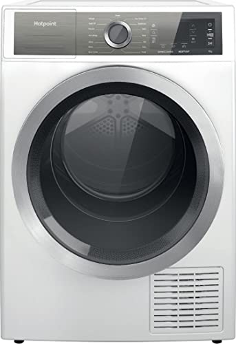 Hotpoint GentlePower H8 D93WB UK Freestanding Heat Pump Dryer, 9kg drying load, White