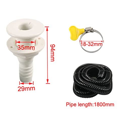 Uxsiya Bilge Pump Hose Fitting, Boat Accessories Quick Connect Bilge Pump Installation Kit For Yachts Rvs(Black 1 1/8In) #TOP5