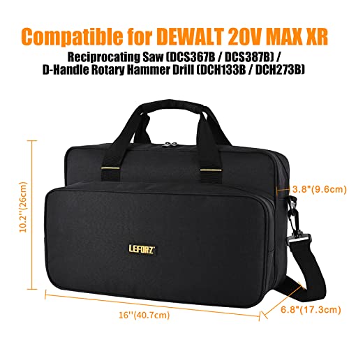 Replacement Case For Dewalt Reciprocating Saw 20V Max Xr (Dcs367B/Dcs387B)/D-Handle Rotary Hammer Drill (Dch133B/Dch273B)/Ryobi P519/ Milwaukee 2719-20,Carrying Bag Only #TOP1