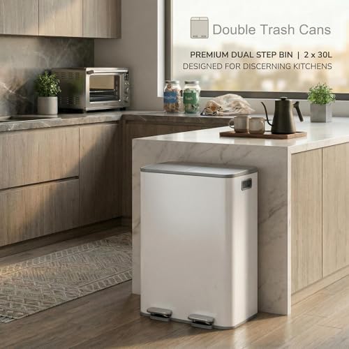 Caneca de basura GAOMON 60L con doble compartimiento miniatura 2