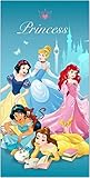 Tamaño: talla única Disney - Toalla de Playa (70 x 140 cm), diseño de Princesas, Color Azul