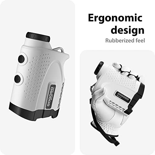 Gogogo Sport Vpro Golfowy telemetr laserowy z przełącznikiem pochylenia taśmą magnetyczną powiększeniem 6x, trybem turniejowym, z pulsacyjną wibracją do gry w golfa i łowiectwa