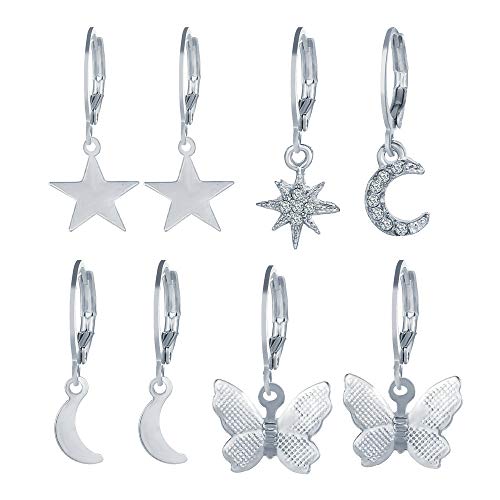 Image of Shining Diva Fashion Stylish Combo Metal Earrings for Women and Girls