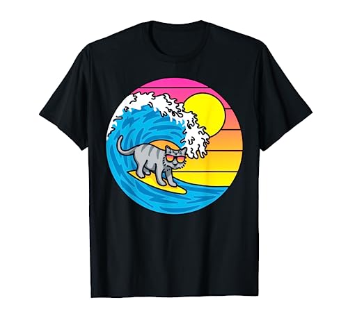 Chat d'été de surf T-Shirt
