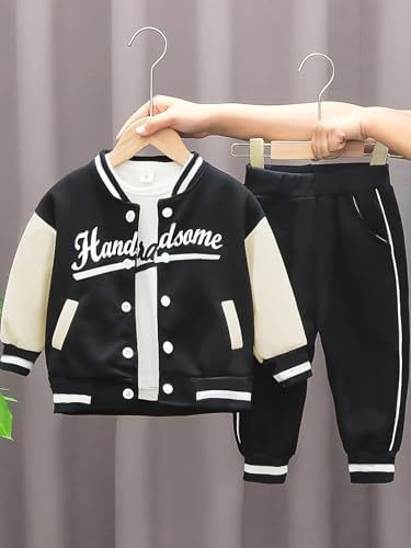 Autumn Long Sleeved Baseball Suit 3pcs Sets Toddler Spring Clothes Fashionable Childrens Baseball Clothing Sets3