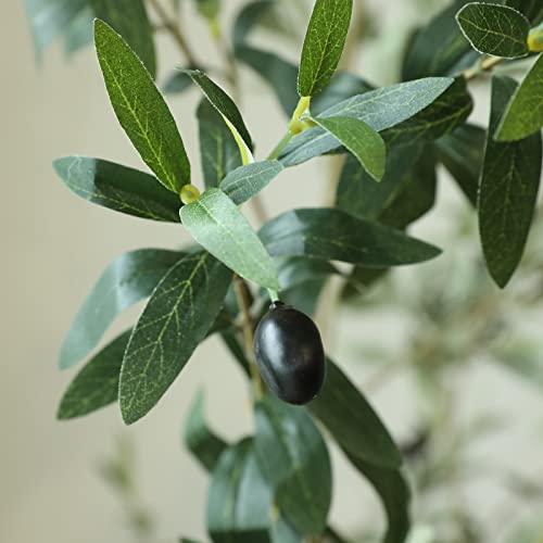 Dallisten Artificial Olive Tree 6.3Ft (75.6'') Fake Realistic Silk Leaves Tall Faux House Plants, Decorative For Modern Living Room Office Housewarming Indoor Decor & Outdoor Garden (6.3Ft) #TOP6