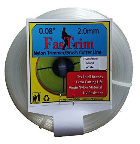FasTrim 2.0mm (0.08 inch) 50 metre Round/White/Grass Cutter line/Nylon Trimmer line (B0C1GHFQHV) Amazon Price History, Amazon Price Tracker