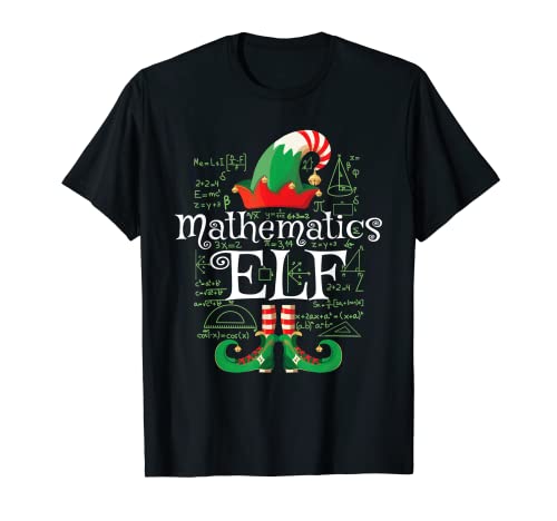 Mathematics Elf Shirt Funny Matching Xmas Math Elf Camiseta