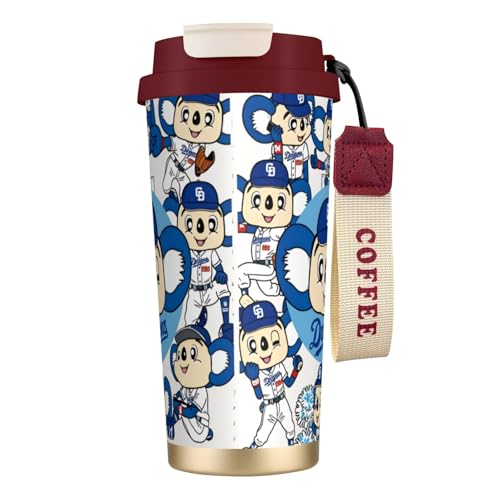 タンブラー 中日ドラゴンズ 野球応援 コーヒーカップ 500ml ストローと蓋付き マグボトル 保冷 保温 ステンレス製 魔法瓶 水筒 直飲み 応援グッズ プレゼント