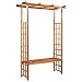 Produktbild tidyard Gartenpergola mit Sitzbank Pergola Rosenbogen Rankhilfe aus Massiv Akazienholz Holzpergola 143 x 50 x 198 cm