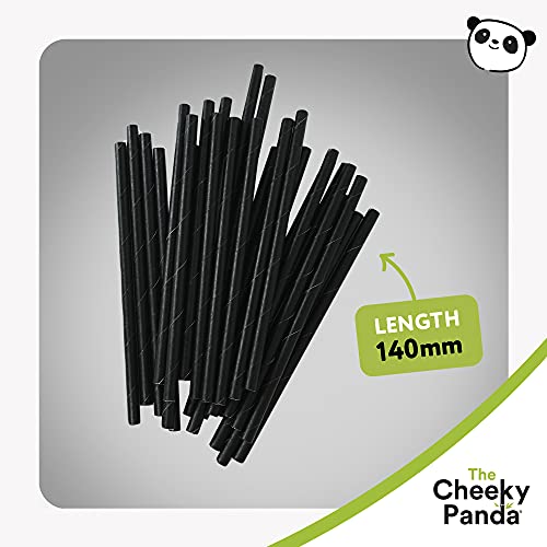 The Cheeky Panda Bambus Strohhalme Papier | 250 x Cocktail Strohhalme | Stark und Langlebig