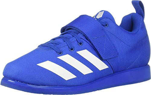 adidas Men's Powerlift 4 Weightlifting Shoe, Blue/White/Blue, 4 M US