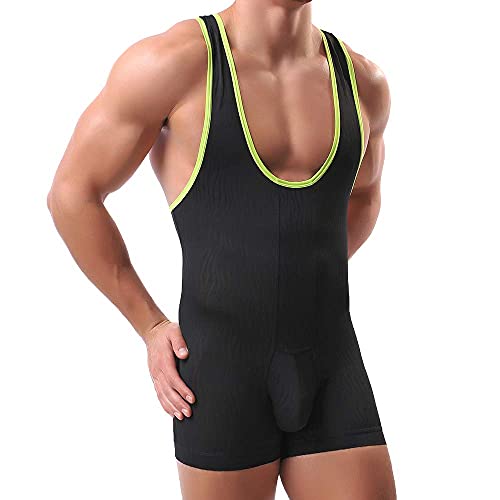 Men Athletic Supporters Undershirts Wrestling Singlet Sports Gym Jumpsuit Underwear Boxers