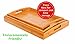 BirdRock Home 3 pc Breakfast Bed Tray (Rounded) - Bamboo - Cut Out Handles - Set of 3 - Bamboo - Nesting