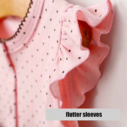 Ollull Baby Girls' One-Piece Rompers, Infant Cotton Summer Clothes 3-6 Months Colorful #TOP2