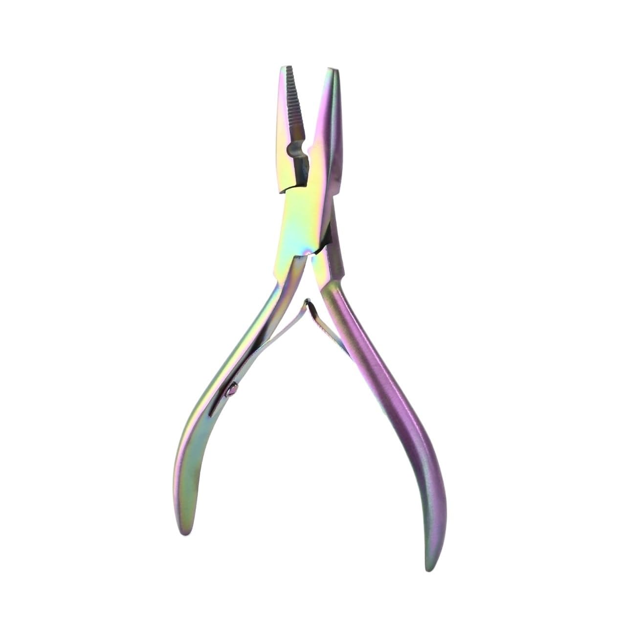 Jbjygsg Ct Weft Tool Micro Ring Application Pliers Tool Micro Beads Closer Stainless Steel Hair Extension Pliers(Ct)