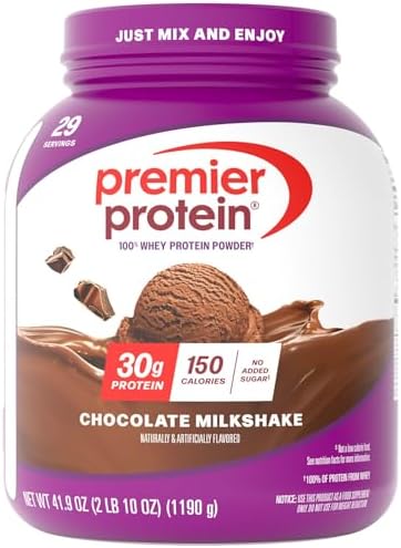 Premier Protein Powder, Chocolate Milkshake, 30g Protein, 1g Sugar, No So...