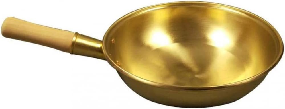 DFEDHF Non-Stick Pan, Special Scrambled Pan for Cooking Utensils, Pure Copper Wok Thickened Copper Pan Handle Cooker-Diameter 34cm(Diameter 34cm)