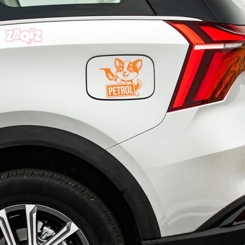 Image of Bright Petrol Sticker for Car Fuel Cap (Orange)