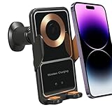 Senermter Cargador Inalámbrico para Coche,Soporte Giratorio 360 Grados para Teléfono En Coche | Carga Rápida 15W Antivibración con Detección Automática,Base para Salida De Aire Vehículo Automóvil