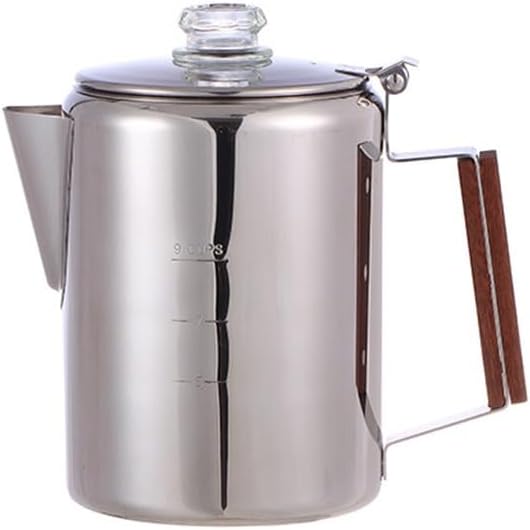 Hand Coffee Pot Wooden Handle Stainless Steel Cover 304 Home Outside