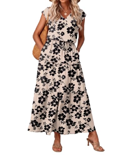 Lepunuo 2 Piece Skirt Sets for Women Flowy Maxi Skirts Matching Sets