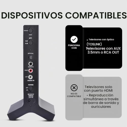 Miniatura 3 de Avantree Ht280 Auriculares Inalámbricos Diadema Para Ver Tv Con 2.4g Rf Base De Carga Del Transmisor, Cascos De Alto Volumen Ideales Para Personas Mayores Y Discapacidad Auditiva, Rango De 30m