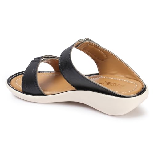 Image of LENSBURY Women Stylish Sandals Heel Flats Slip on Slippers I Stylish and Casual I Comfortable & Lightweight I LBFL52