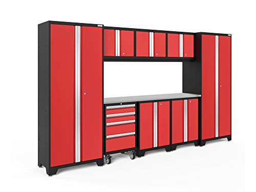 NewAge Products Bold Series Red 9 Piece Set, Garage Cabinets,
