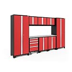 NewAge Products Bold Series Red 9 Piece Set, Garage Cabinets, 50609
