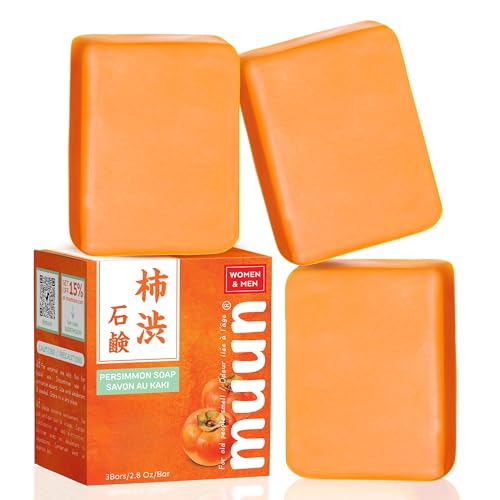Image of Muun Persimmon Soap Pack 3 Tannin Old People Smell Japanese Deodorant Soap