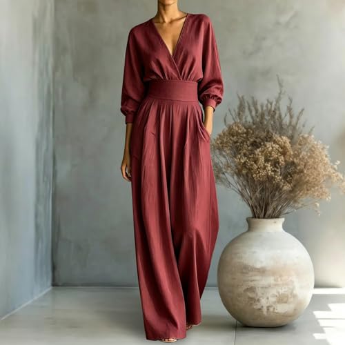 Mono elegante de manga larga ligero para evitar el calor de verano con un corte fluido casual 3