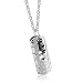 Onefeart Titane Pendentif pour Hommes Carré Puzzle Imitation Rolo Chaîne Noir Couple Collier 1PC