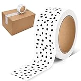 Whaline Boho Black Dot Decorative Packing Tape 110 Ft Gift Boxes Wrapping Tape Shipping Tape for DIY Art Craft Small Business Sealing Boxes Mail Boxes Supplies