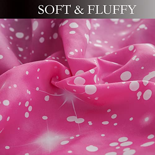Mwmwmw Kids Comforter Sets For Girls, Pink Queen Comforter Sets For Girls, Cute Comforter Sets For Kids Teens, 3 Pieces 1 Galaxy Pink Glitter Comforter With 2 Matching Pillowcases For All Season… #TOP5