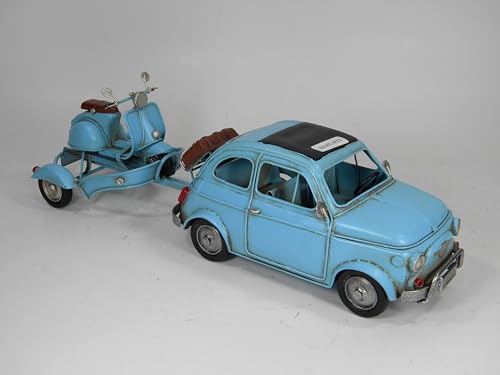 Il modello di auto vintage in metallo DynaSun è un eccezionale esempio di precisione artigianale e nostalgia elegante. Combina il fascino dei tempi passati con la funzionalità moderna come elemento decorativo. Sia come pezzo da collezione che come elemento accattivante nella vostra casa, questo modello si distingue per la sua qualità e per l'effetto vintage amorevolmente progettato che attirerà ogni spettatore.