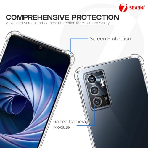 Image of 7SEVEN Back Cover for VIVO V23E 5G | Y75 4G Transparent Mobile Back Case Shock Proof Design Camera Edges Protection Crystal Clear Phone Case Silicon Soft TPU and Flexible Bumper Phone Cover