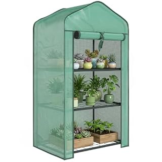 Outsunny mini serre de balcon 59 x 39 x 127 cm