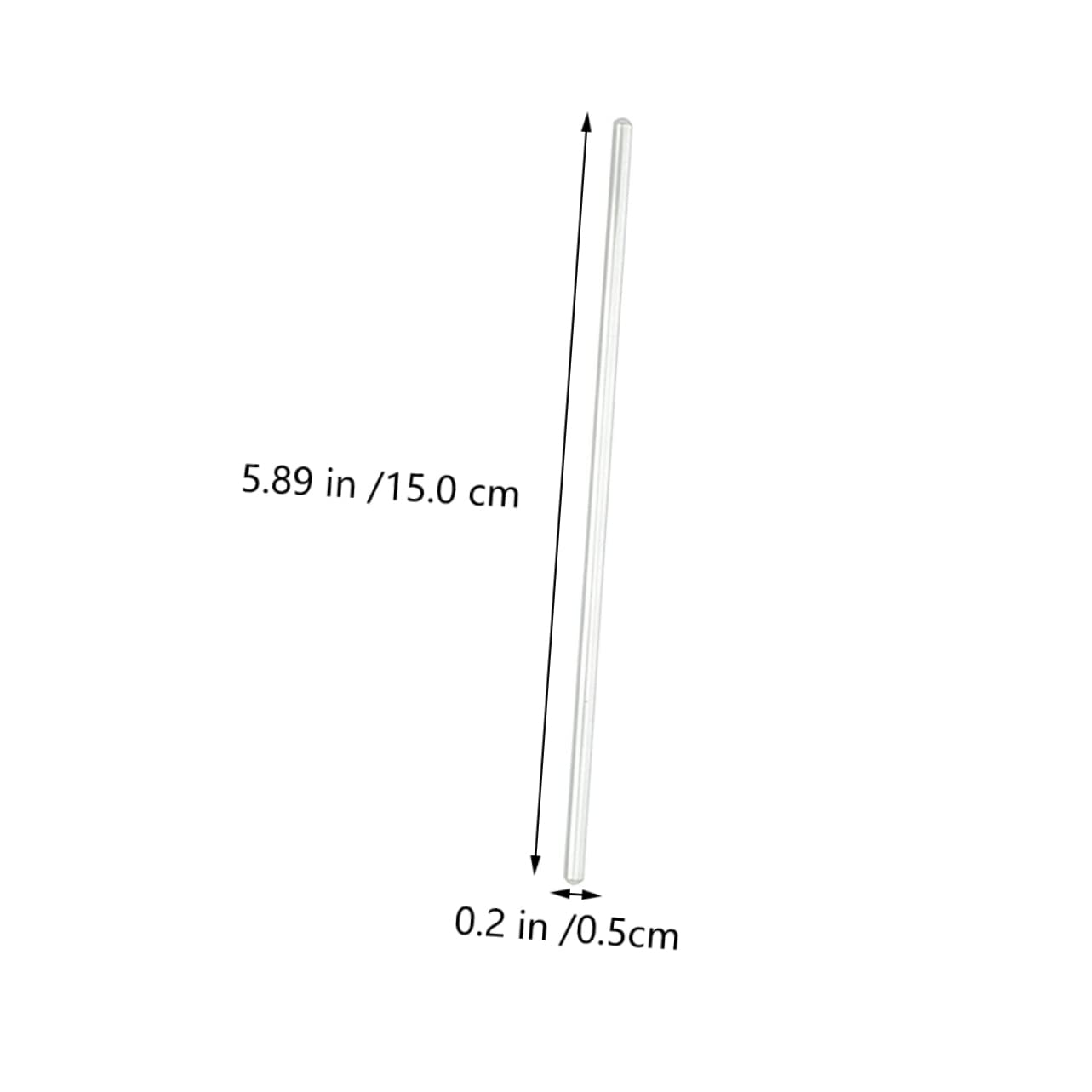 FUNOMOCYA Mixing Tip Mini Stir Stick 20 Pack Round End Glass Stir Sticks for Cocktails