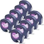 10PK 16952 Label Tape Compatible with Dymo Letratag Refills Black on Clear Plastic LT Labels Tape for DYMO LT-100H LT-100T QX50 Label Maker,1/2 inch x 13Feet(12mmx4m)