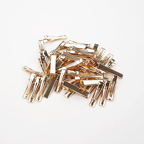 50 Pinzas de Pelo Caimán Doradas 3.5 cm miniatura 6