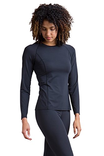 ExOfficio Women's Give-N-Go Performance Base Layer Crew, Black, Medium