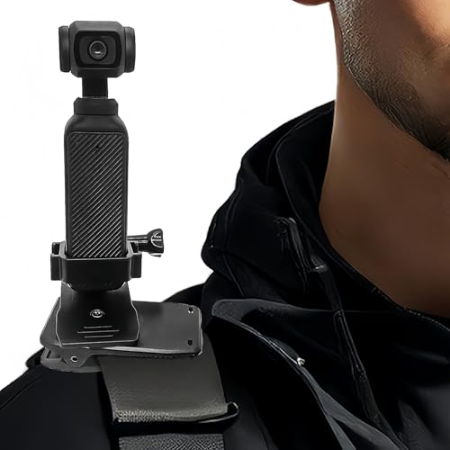 Image of Higatful Backpack Strap Mount Quick Clip Mount Compatible with DJI Osmo Pocket 3, Pocket 3 Camera Shoulder and Hat Quick Release Clamp Body Cam Holder