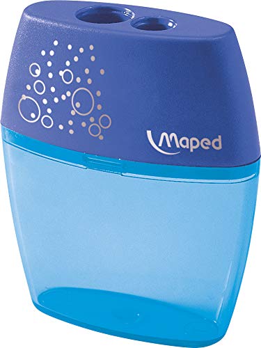 Maped Shaker 2-Hole Pencil Sharpener - 20-Pack - Precise Sharpening - Durable & Portable - Compact Design, Steel Blades - Ideal for Students