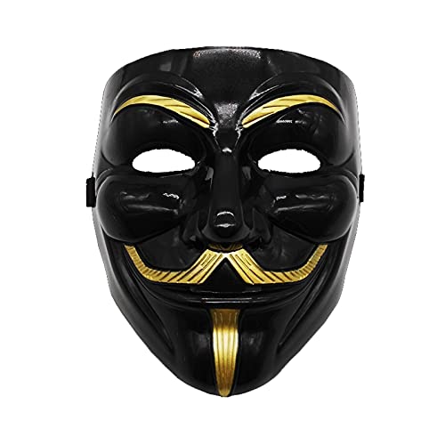 NRRN Masques d'Halloween V pour hackers, Vendetta Full Face Effrayant Cosplay pour Halloween Fête costumée Cover