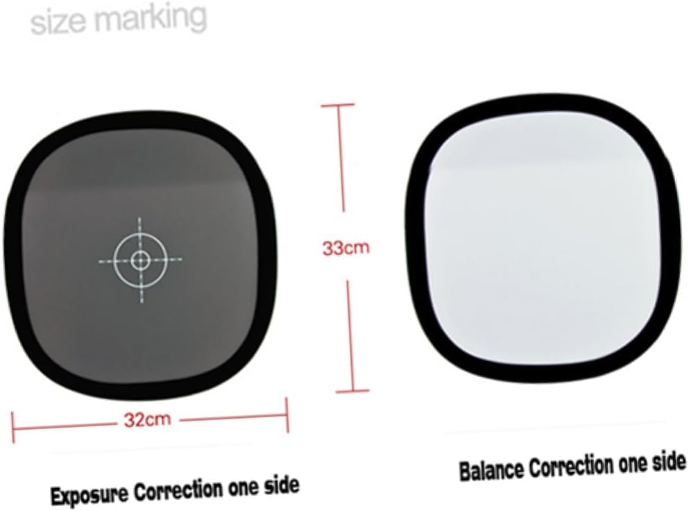 Grey Reference Card for and Photography Dual-Sided Reflector Carry for Accurate Calibration Studio and Outdoor Settings